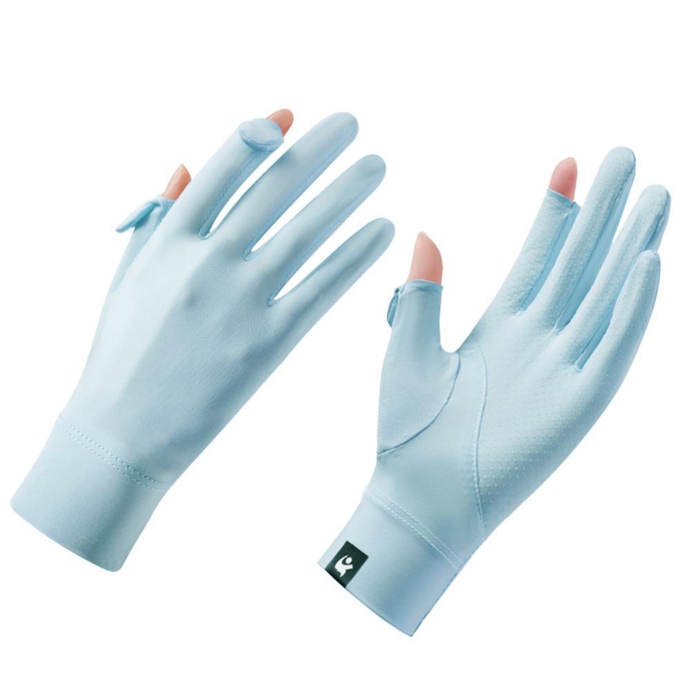 Highly Elastic Ice Silk Gloves Touch Screen Armguard Hot Sale Riding Driving Gloves Summer