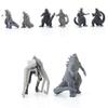 Coleção de Figuras de Ação de PVC Godzilla Kong Kim Batalha Dinossauro Oito Peças Para Crianças e Decoração