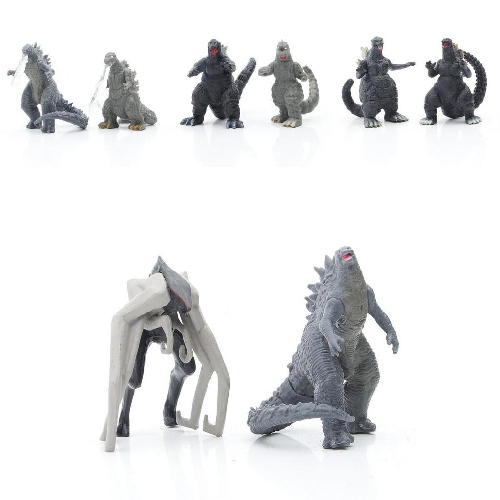Coleção de Figuras de Ação de PVC Godzilla Kong Kim Batalha Dinossauro Oito Peças Para Crianças e Decoração