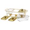 Food Warmers Trays 3 Grid Buffet Warmer Pot for Hotel Wedding 1.3L
