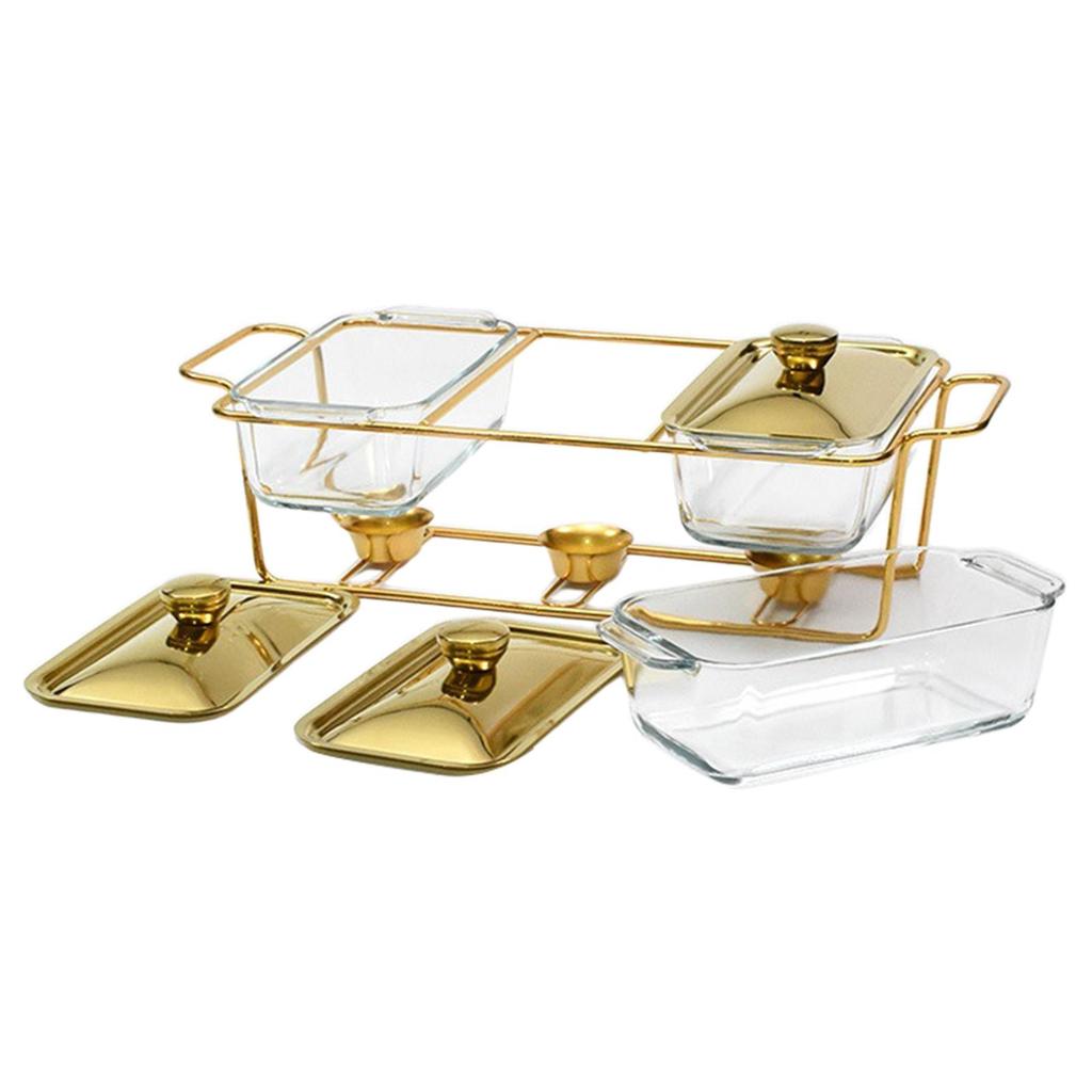 Food Warmers Trays 3 Grid Buffet Warmer Pot for Hotel Wedding 1.3L