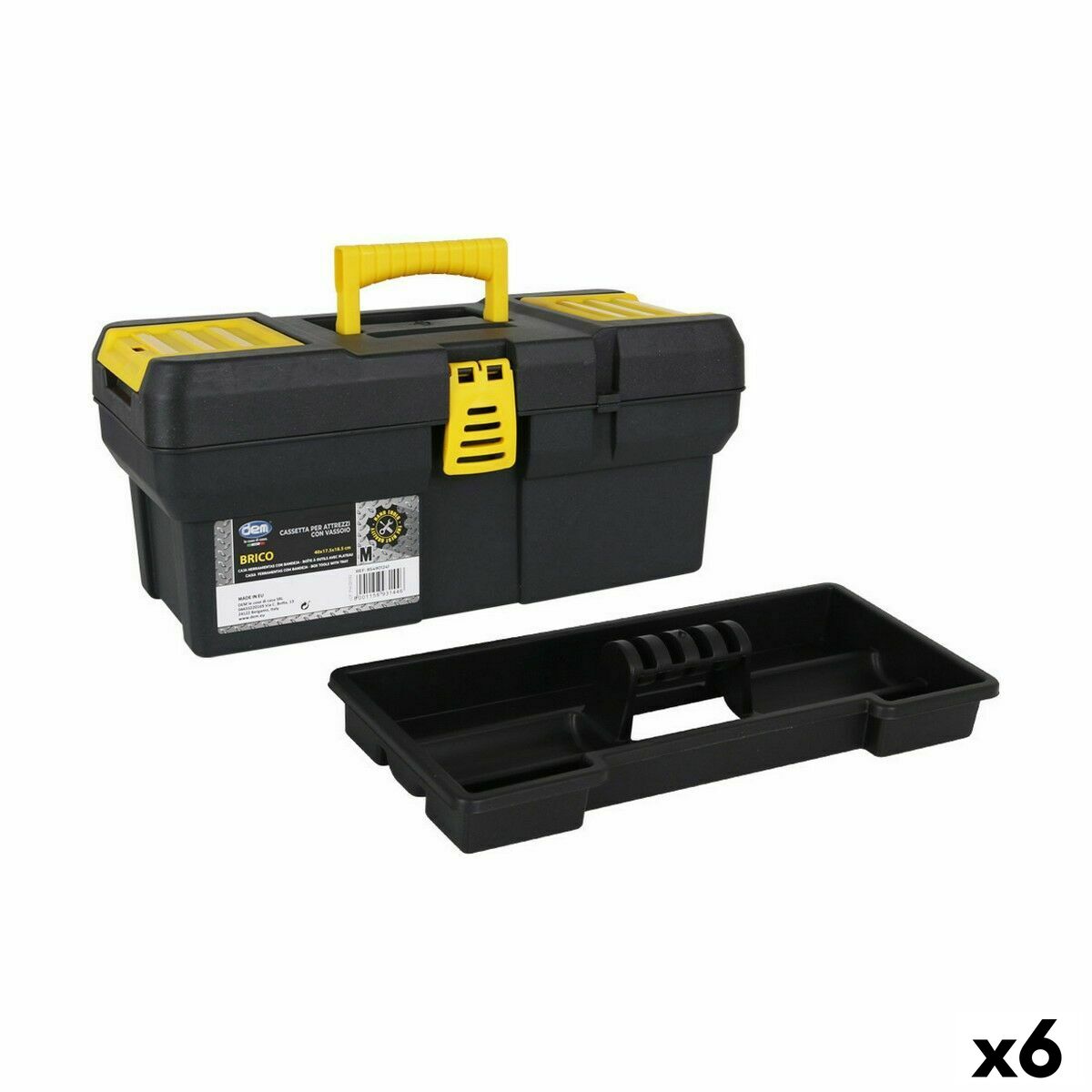 

Поднос для инструментов Dem Brico 40 x 17,5 x 18,5 см (6 единиц) TU прозрачный