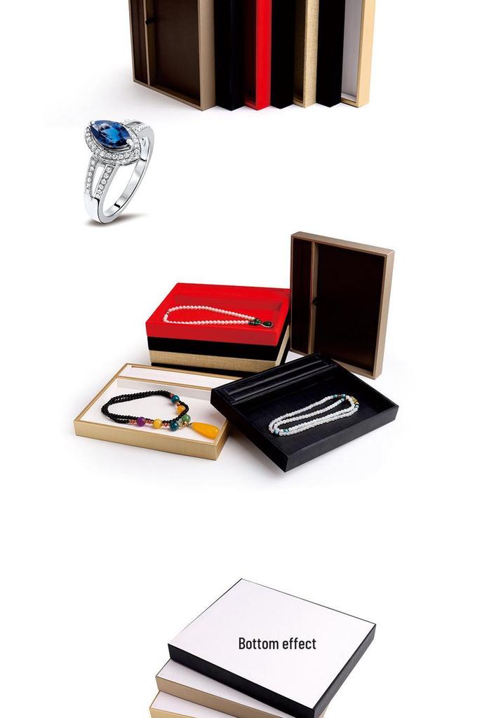 PU Leather Double-Sided Jewelry Tray for Necklaces & Rings - Small Display for Accessories or Jade Ware
