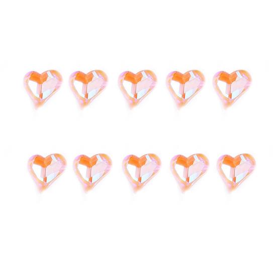 10 Stück Liebe Strass Schmuck Kreative Langlebige Acryl Zarte Fluoreszierende Schiefe Strasssteine Nagelverzierungen für Mädchen