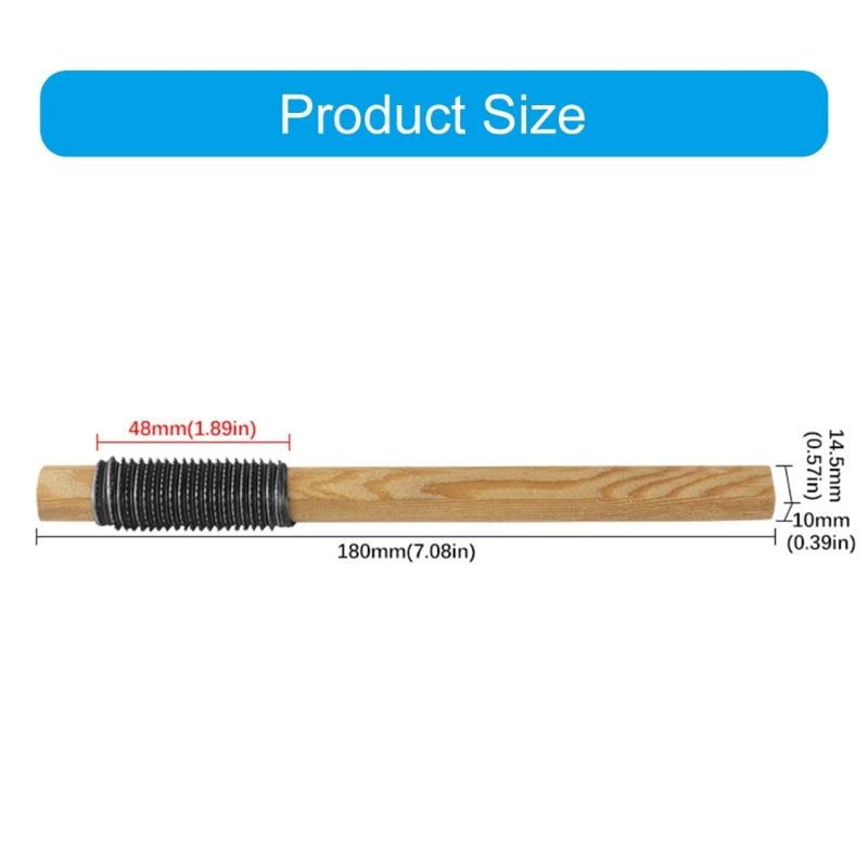 2Pcs Tire Filing Tools Professional Inner Tube Repair File Ergonomic Wooden Grip Short Round Wood File Easy to Use