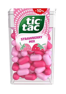Tic Tac Strawberry Mix Strawberry Flavored Dragees 54 G