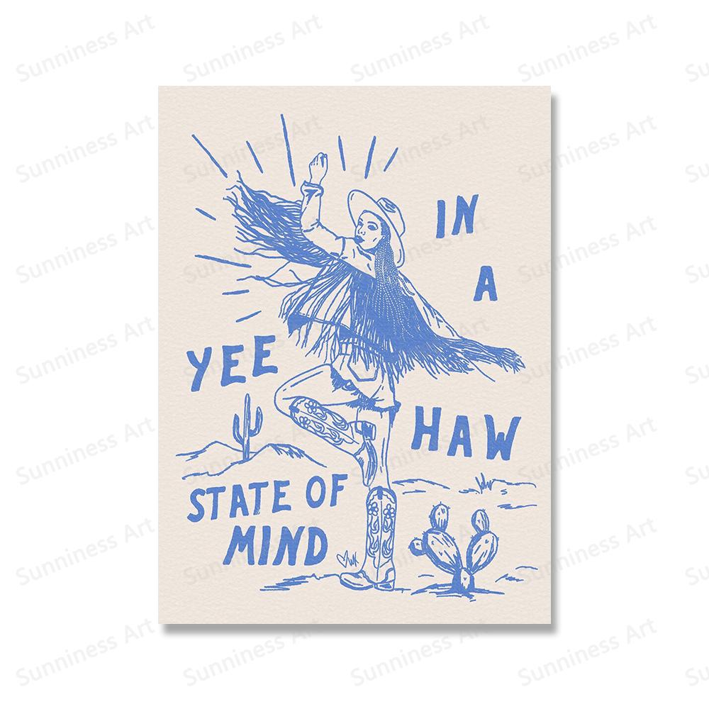 

Даже девушки-ковщицы получают блюзовые цитаты, художественный холст, постер, абстрактные дикие западные художественные принты, настенные панно в стиле ретро для декора гостиной 21x30cm No Framed светло-серый