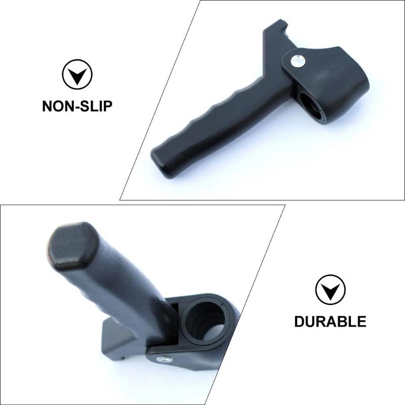 22mm Compatible Walking Stick Grip Anti-Skid Black Plastic Crutch Handle Replacement for Senior Daily Mobility Outdoor Activities