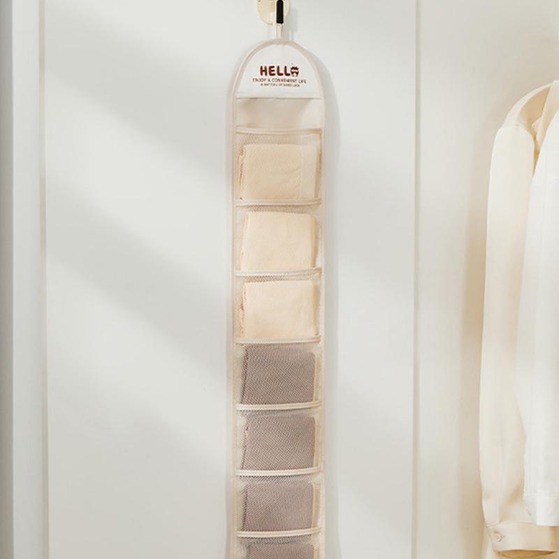 

Underwear Storage Bag Behind The Door Hanging Bag For Panties Socks Storage Bag Wardrobe Organizer Underwear Organizer 15.5*85cm