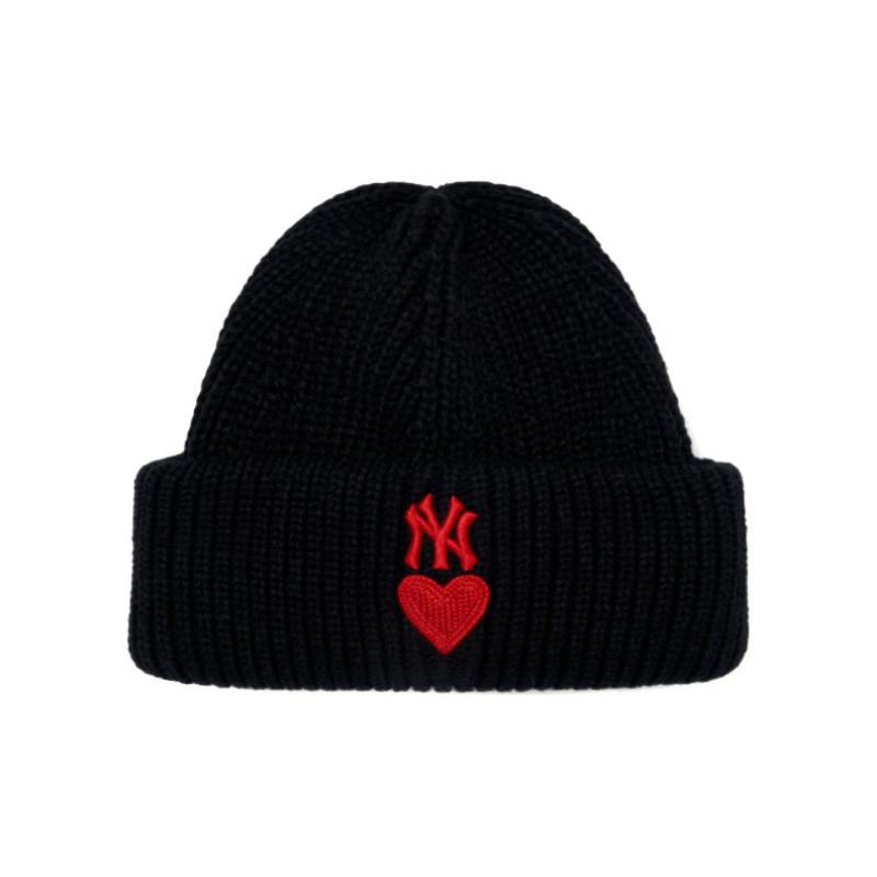 MLB Акриловые шапки-бини Унисекс Черные Модные 3ABNM0916-51BKS F
