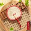Summer Large Palm Fan, Children's Hand-Held Fan, Summer Handmade Woven Old-Fashioned Baby Mosquito-Repelling Small Banana Fan
