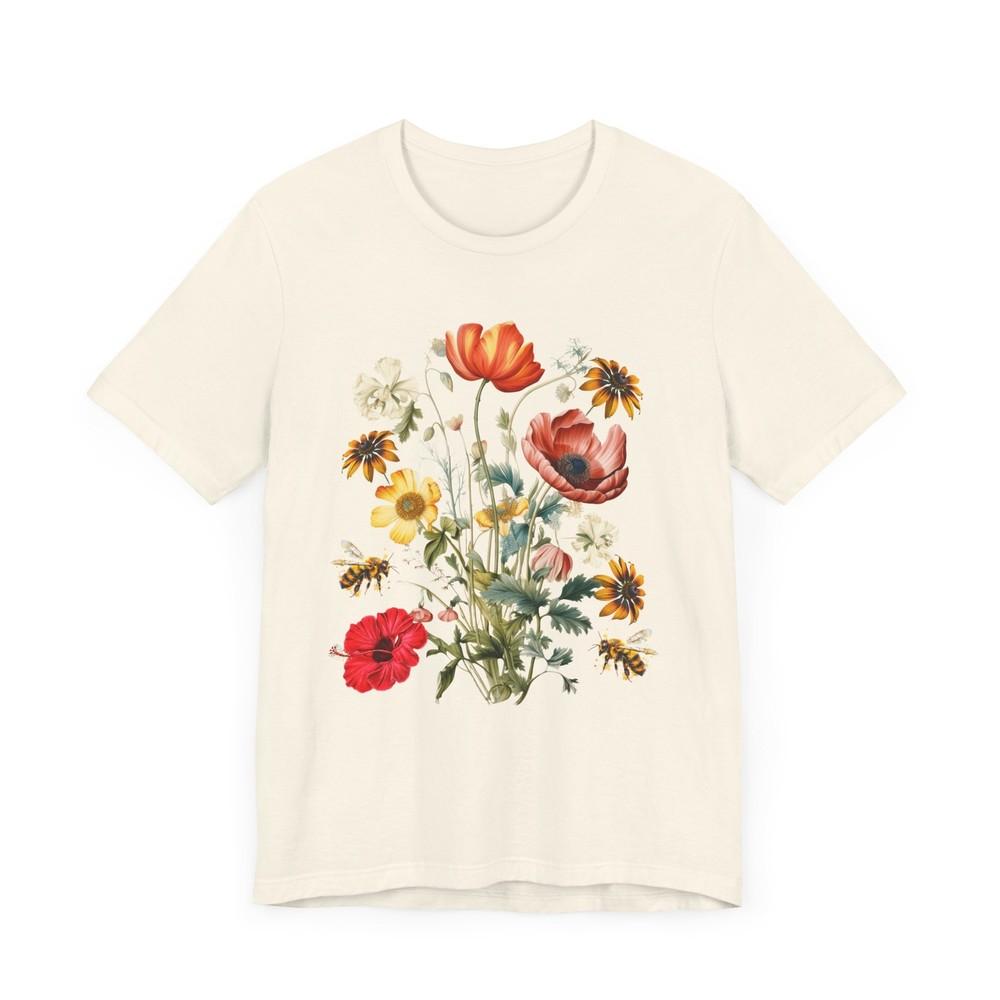 Floral T-Shirt, Botanical Tee, Nature Lover Gift, Spring Shirt, Garden Top, Unisex T-Shirt XXXXL