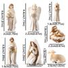 7Pcs Miniature Nativity Scene Figurine Set Resin Craft Vintage Jesus Virgin Mary Figurine Small Figurine Collectible