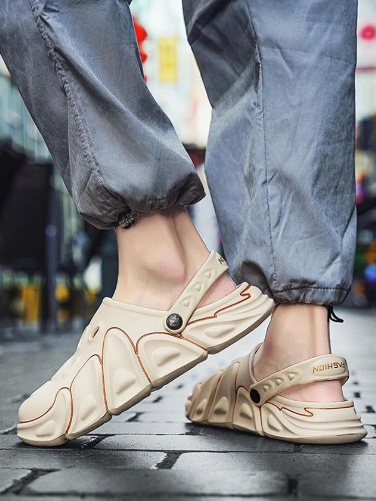 Fashion Slides Eva Beach Male Slipper Hole Trend 2025 Fun Designer Luxury High Quality Fashion Casual Elegant Y2k Comfortable Men's Shoe