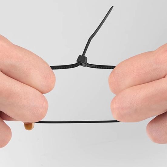 100Pcs Nylon Universal Cable Tie Buckles Multipurpose UV Resistant Cable Ties Tool Heavy Duty Self-Locking Zip Ties Holder