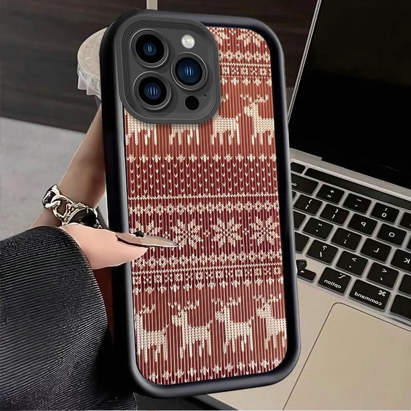 Deer Totem Printed Fashion Case Flexible Soft Silicone TPU Shell Full Back Cover for iPhone Samsung