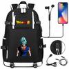 Vegeta Sun Wukong Dragon Ball Ultra USB Headphones Teen Student School Bag Men's and Women's Leisure Travel Backpack