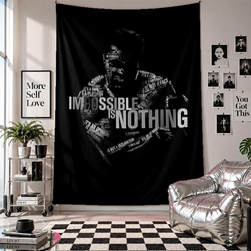 Wall TapestryMuhammad Ali Art Hanging Cloth Decorative Background Cover for Room Decoration