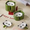 4/6Pcs Stackable Cartoon Panda Snack Dish Creative Mini Sauce Bowl Set  Table Decoration