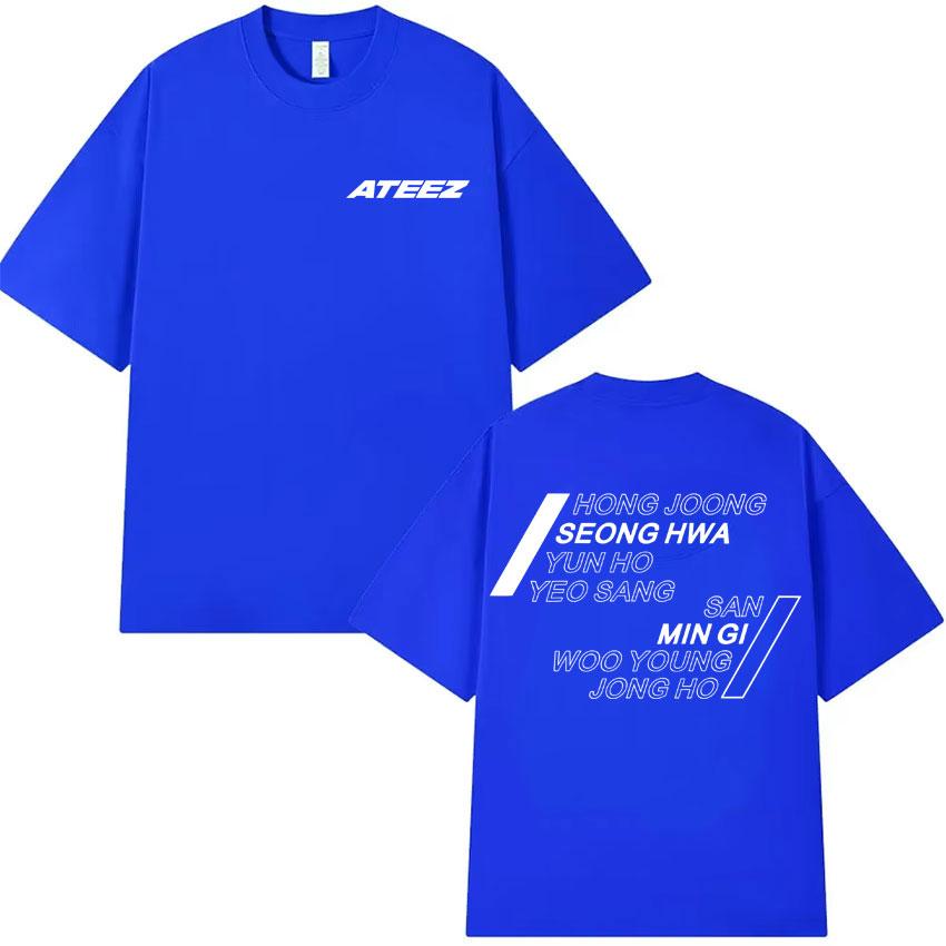 Ateez 2025 World Tour Tshirts Hongjoong Seonghwa Yunho Yeosang San Mingi Wooyoung Jongho Graphic Short Sleeve Tshirt Streetwear