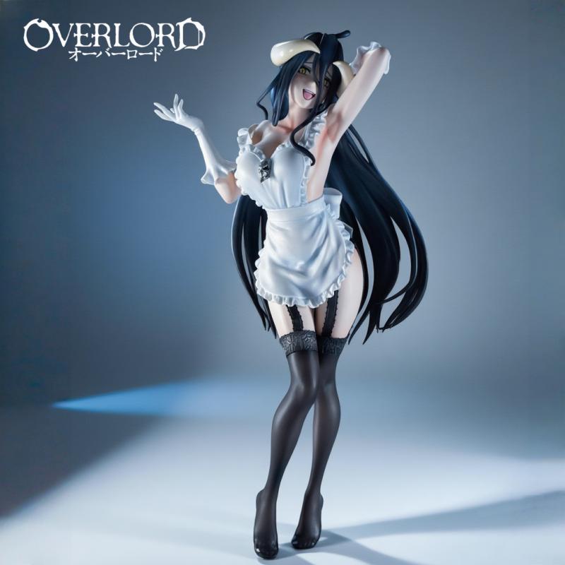 1/7 elCOCO Overlord Albedo Maid Costume Version Anime Figure Black Lace Style Desktop Cute Trendy Toy Collection Model