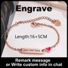 Bracelet Cœur Personnalisé pour Petite Fille Garçon, Bracelet à Identité Nom Gravable, Chaîne en Acier Inoxydable Personnalisée Cadeau d'Anniversaire