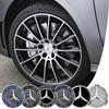 4Pcs 75mm Car Wheel Center Hub Caps Cover Badge Accessories for Mercedes Benz B/C/E/S Class A Class C200L GLC GLK CLA GLA GLE GL CT1