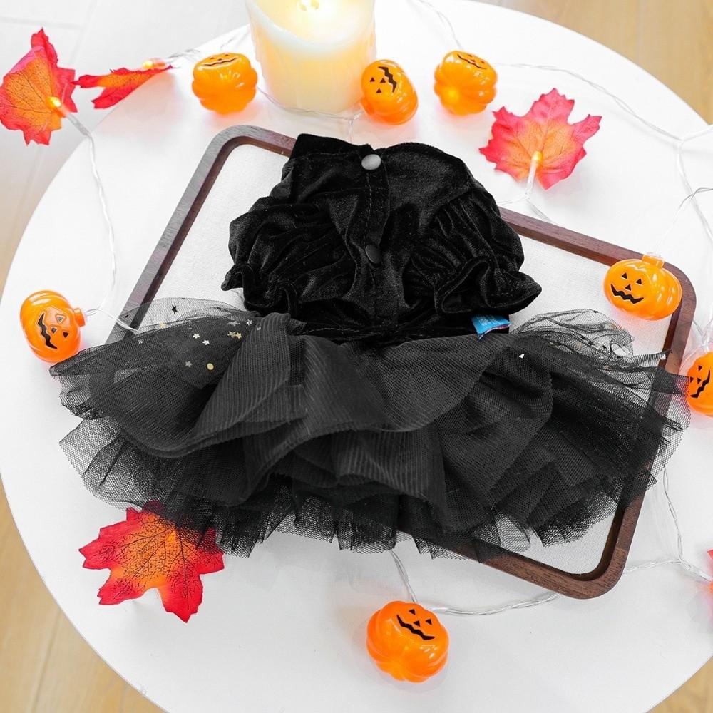 Comfortable Dog Halloween Dress Soft Dog Lace Skirt Fashion Dog Pullover  Party