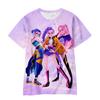 New K-POP Demon Slayer Girl Group Boy Group 3D Digital Print Casual Loose T-Shirt Children's Clothing Top