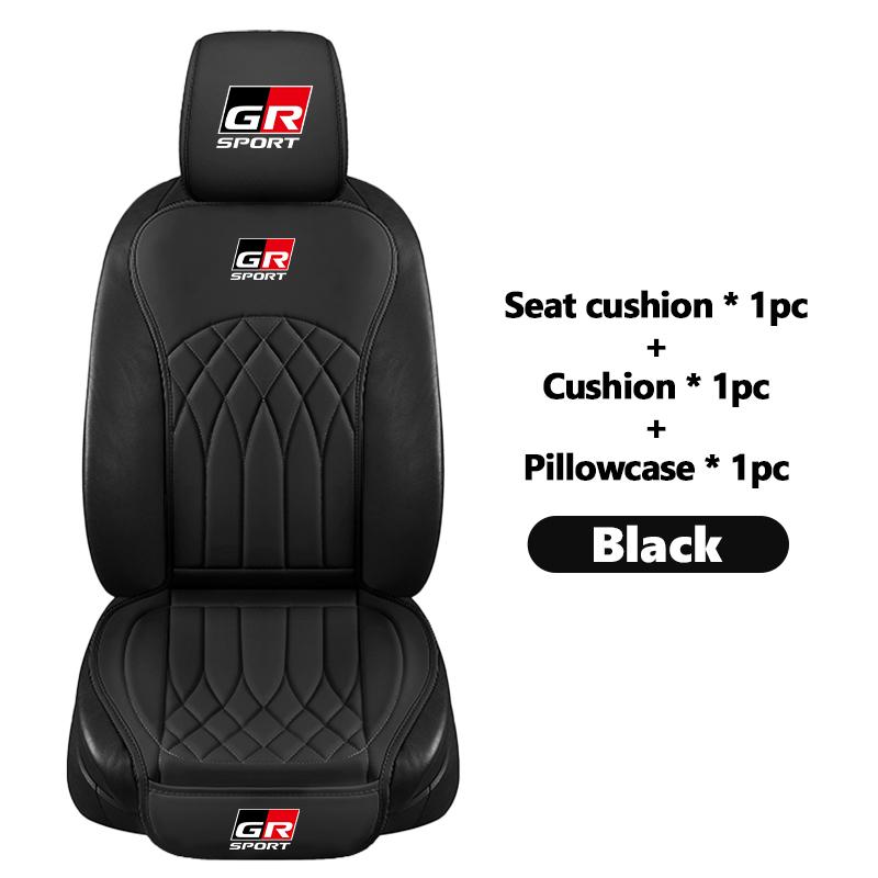 For Toyota Leather Car Seat Cushion Breathable Headrest Seat Protect Mat Accessories Camry Highlander C-HR Hilux Vios Rav4 Prius