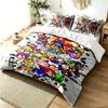Sonic 3pc Duvet Cover Set Simple Modern Bedding Set Wrinkle Resistant Soft Fabric All Season Use a Perfect Gift