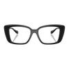 Versace Temple Medusa Design Nylon Rectangular Optical Glasses Women Black 65996571 VE3385UGB1-Black 53