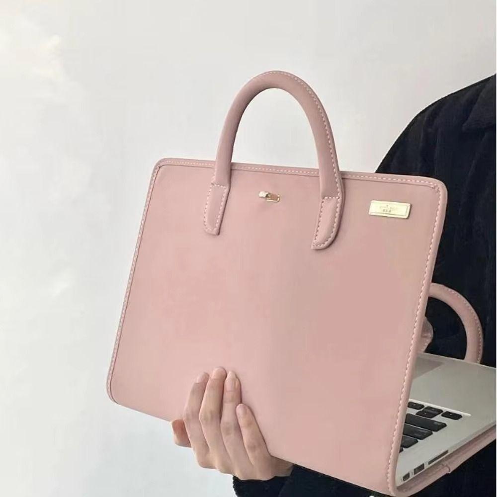 PU Laptop Bag Pink Computer Protective Case Laptop Handbag Laptop Sleeve for Girl