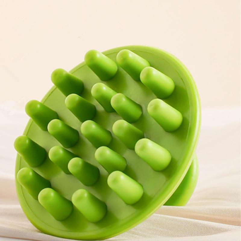 

Silicone Hair Shampoo Scalp Massager Comb - Bath Shower Brush Care Tool for Scalp Massage Hair Care зелёный