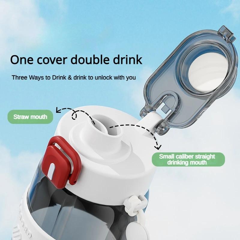 850ml Liter Large Capacity Sports Water Bottle Leak Proof Scald Proof Plastic Cup Drinking Outdoor Travel Portable Fitness Jugs