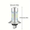 2PCS front LED headlight bulbs headlamp H7 high and low beam 6000K super white