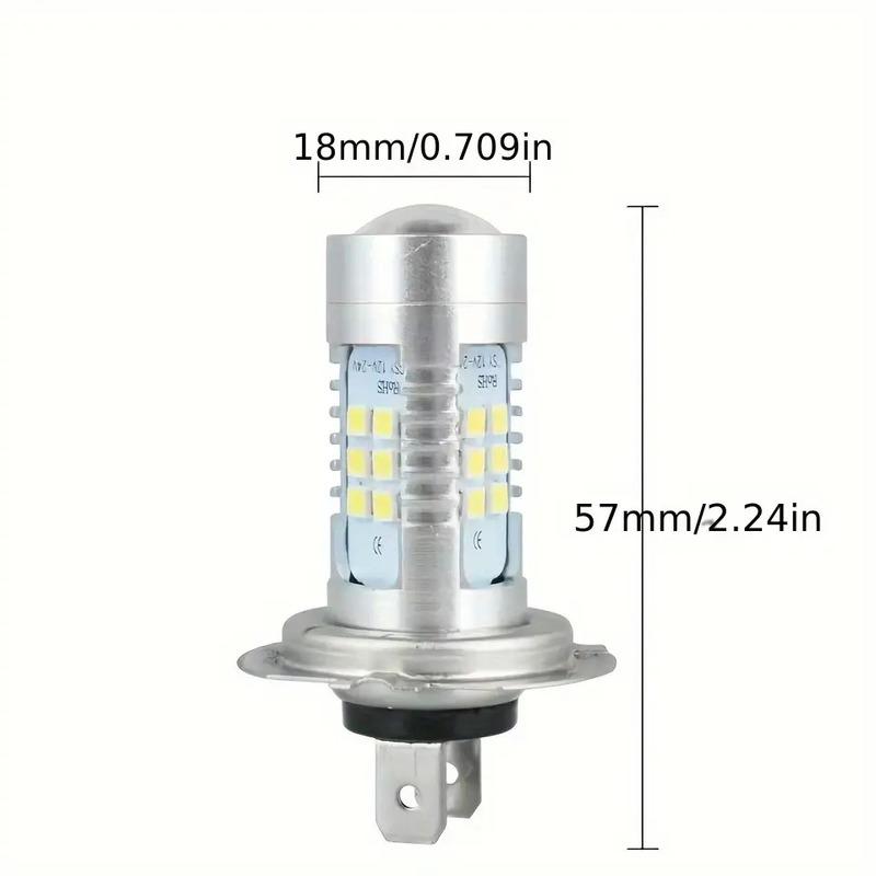 2PCS front LED headlight bulbs headlamp H7 high and low beam 6000K super white