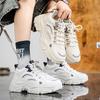 Men's shoes spring and summer trendy brand versatile student leisure mesh sports running thick sole heightening little white dad trendy shoes non-slip