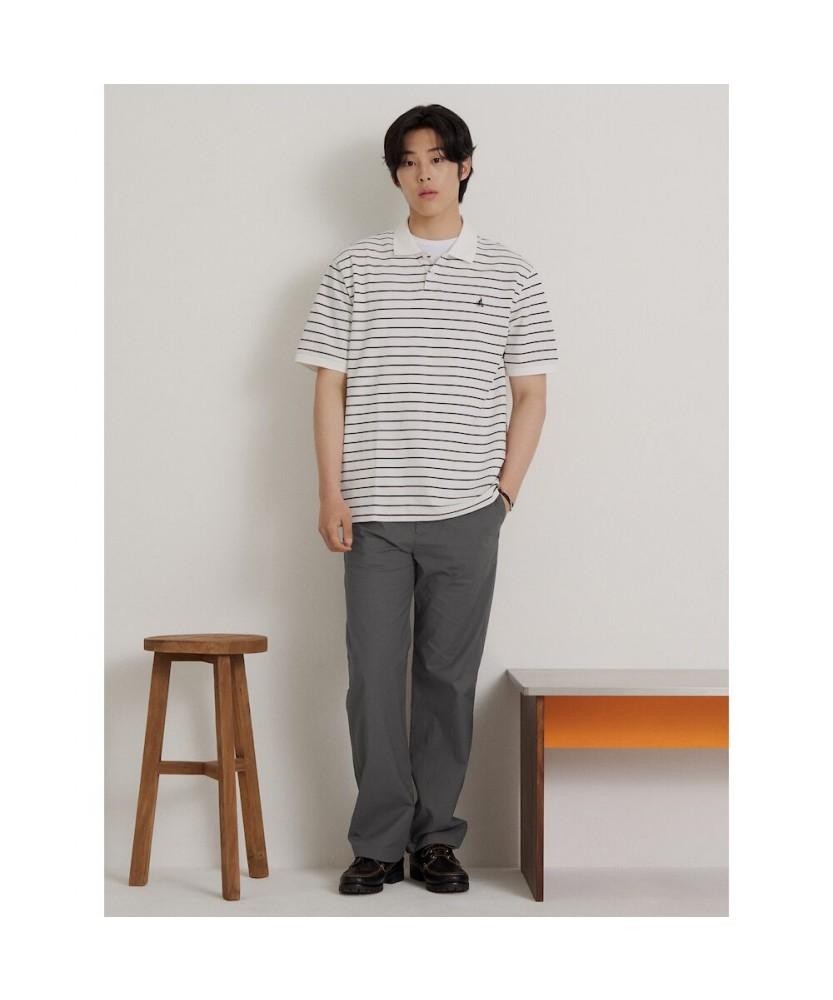 Binpolmen Summer Dobby Comfort Fit Chino Pants Ash