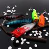 Double Hook Popper Lures 9.5cm 5pcs Topwater Bass Lures Floating Crankbaits for Casting and Trolling