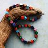 Bohemian 7-Color Chakra Emperor Stone Simple And Fashionable Square Grain Short Scarf Necklace Popular First