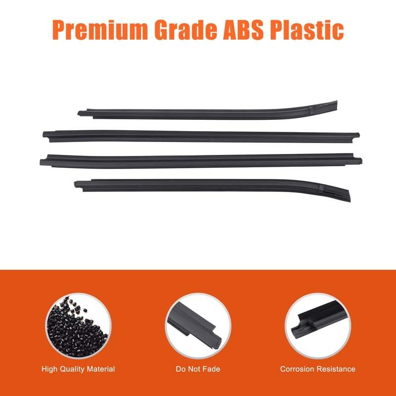 Outside Windows Glass Rubber Glass Protector Weather Strip Glass Outer Laminate for Toyota Hilux 2005-20 68161-0K010 68160-0K010