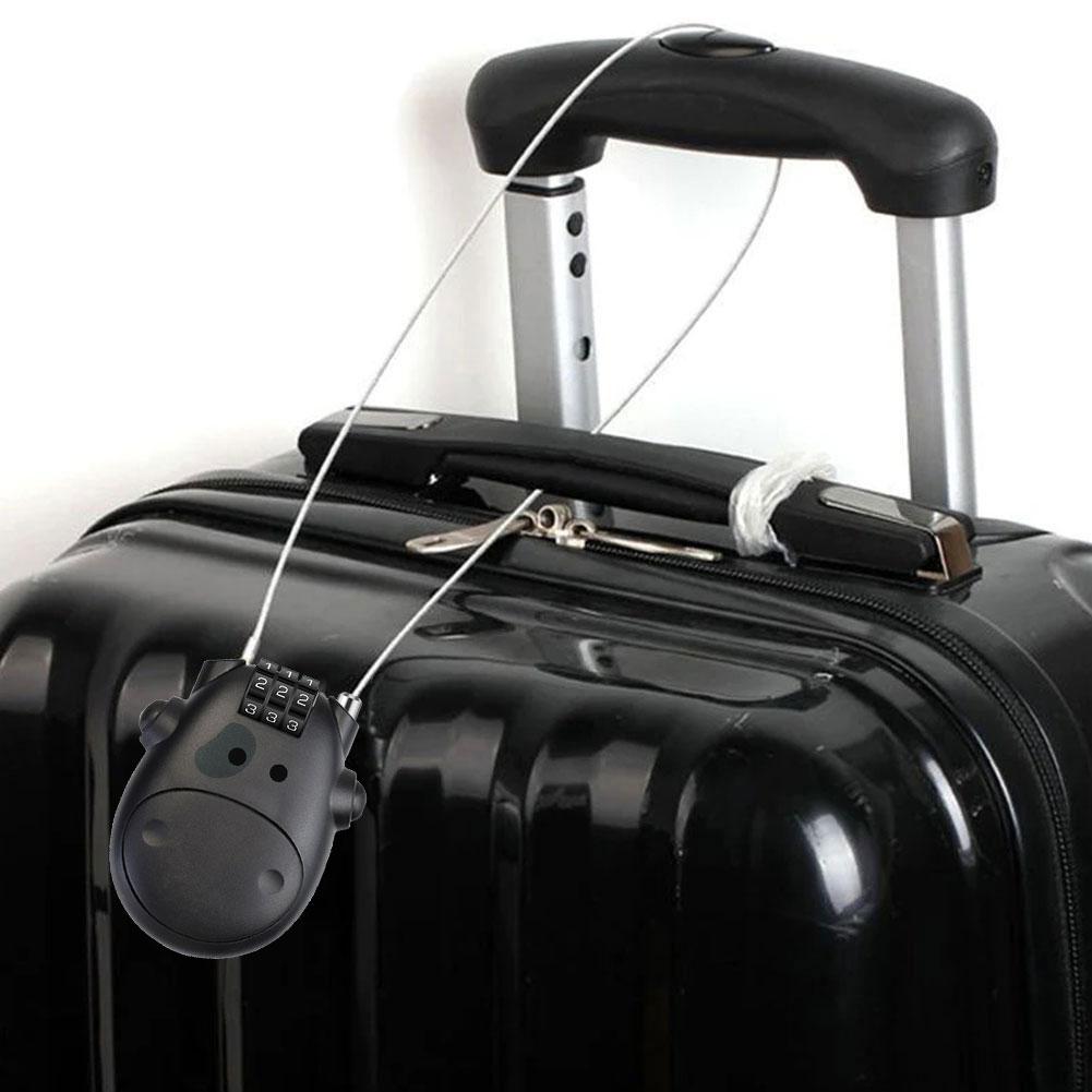 Motorcycle Helmet Password Lock Telescopic Wire Rope Code Lock Steel Cable Suitcase Car Sled Bicycle Password Lock For Bike