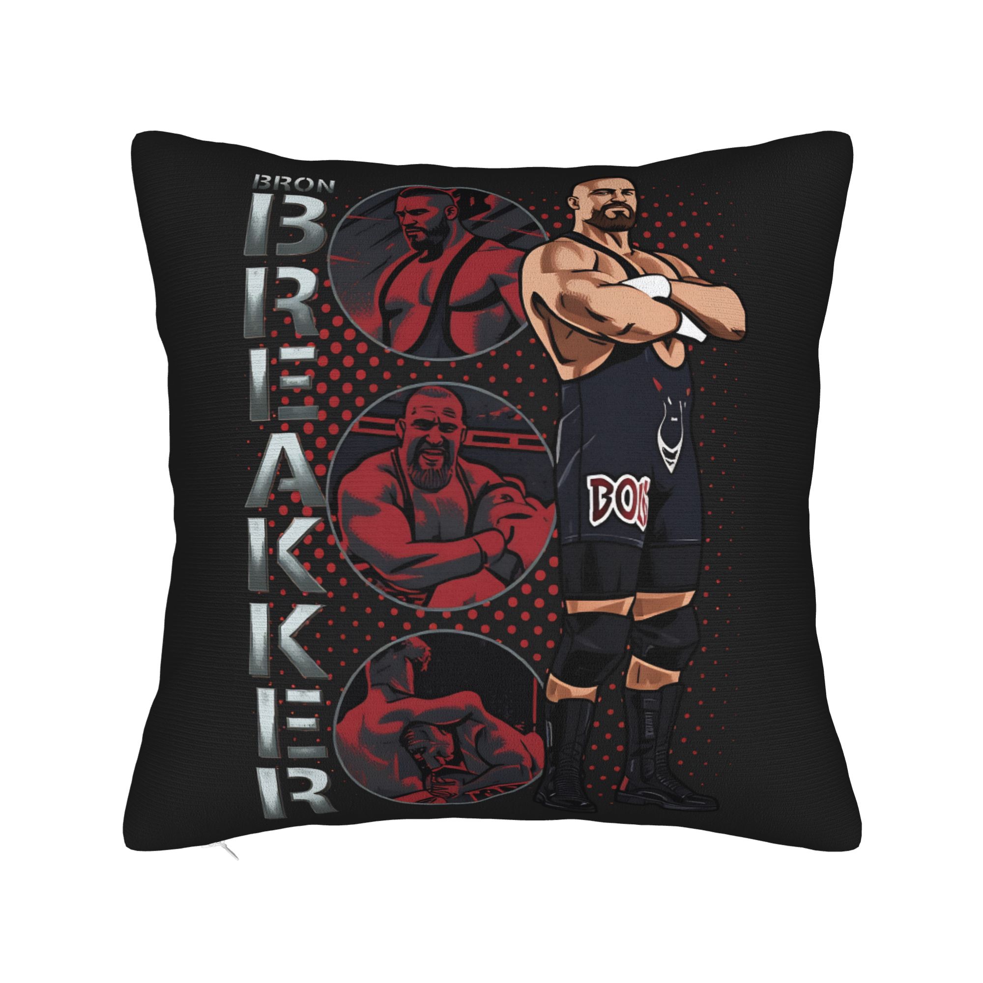 Pillow Case Bron Breakker Badass Soft Pillow Cover For Living Room Chair Morden Pillowcases Peach skin 18*18(CM)-1Pcs