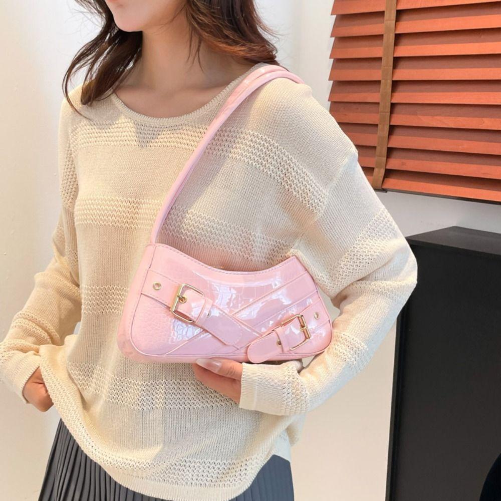 New Design Y2k Shoulder Bags Harajuku Spicy Girls Handbag Sweet Cool Belt Buckle Armpit Bag  Women