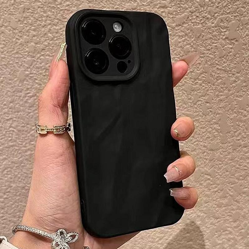 Soft Silicone Fold Pattern Matte Phone Case For iPhone 11 12 13 14 15 16 Pro Max Plus X Xs XR Max Bumper Back Cases Cover
