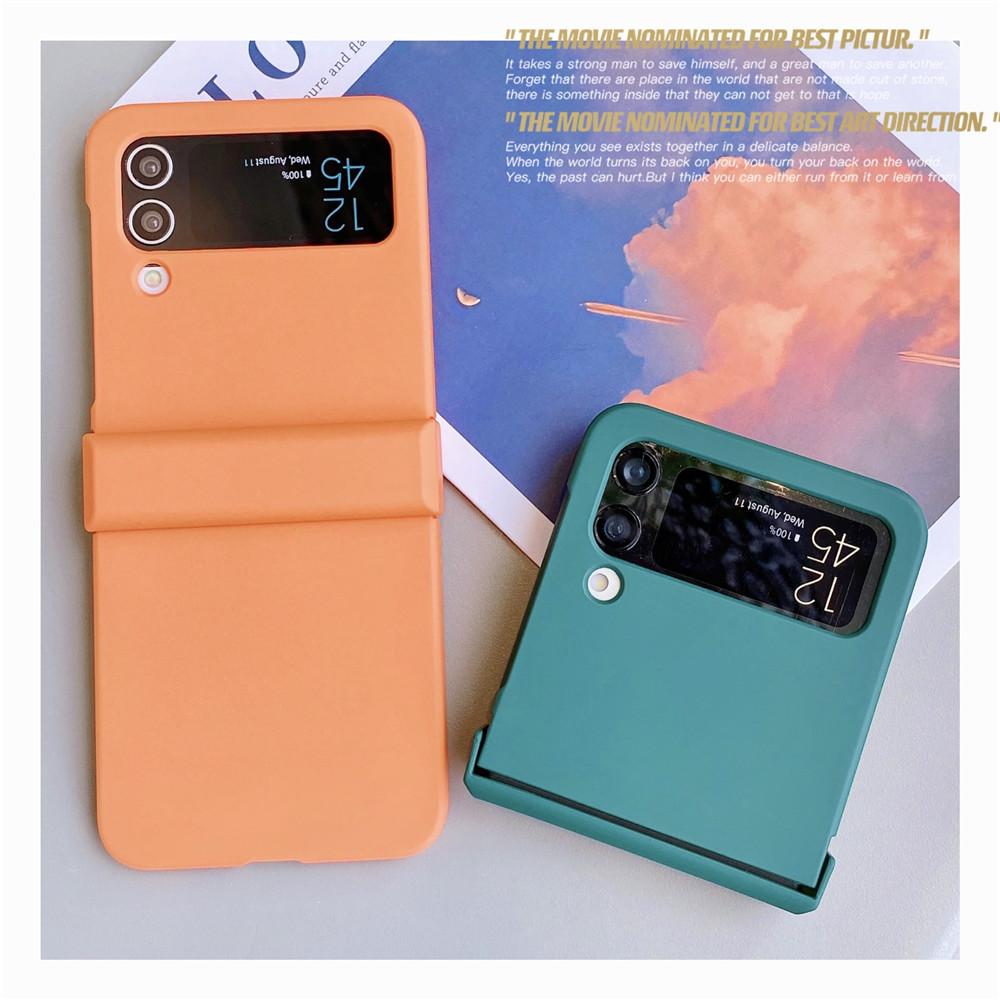 Für Samsung Galaxy Z Flip 4 Mattierte Handyhülle Galaxy Z Flip 4 Mobiltelefone Einfarbig Ultradünne Flip-Hülle Abdeckung Flip4 Hülle