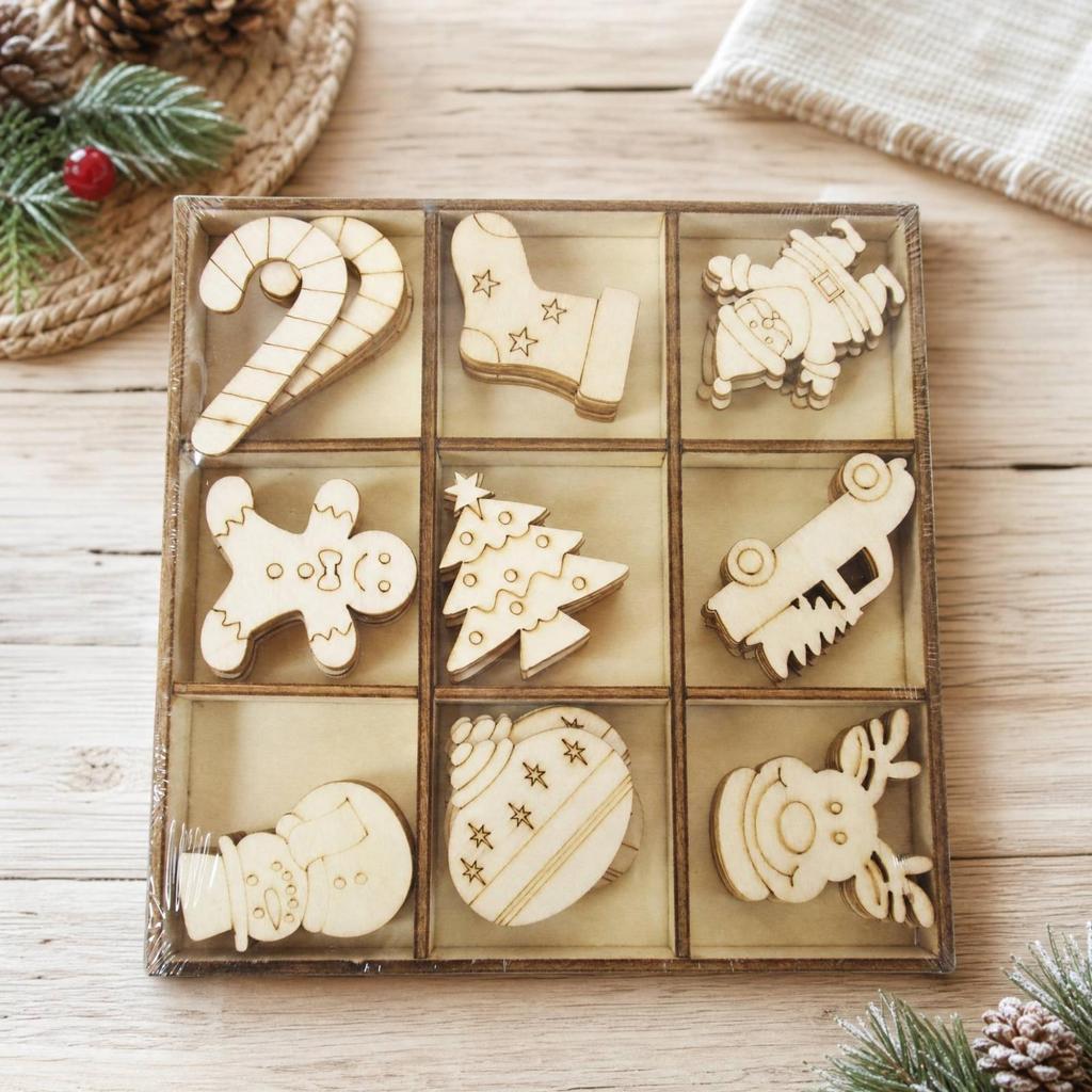 Wooden Christmas Hanging Ornament Rustic Unfinished Wood Blank