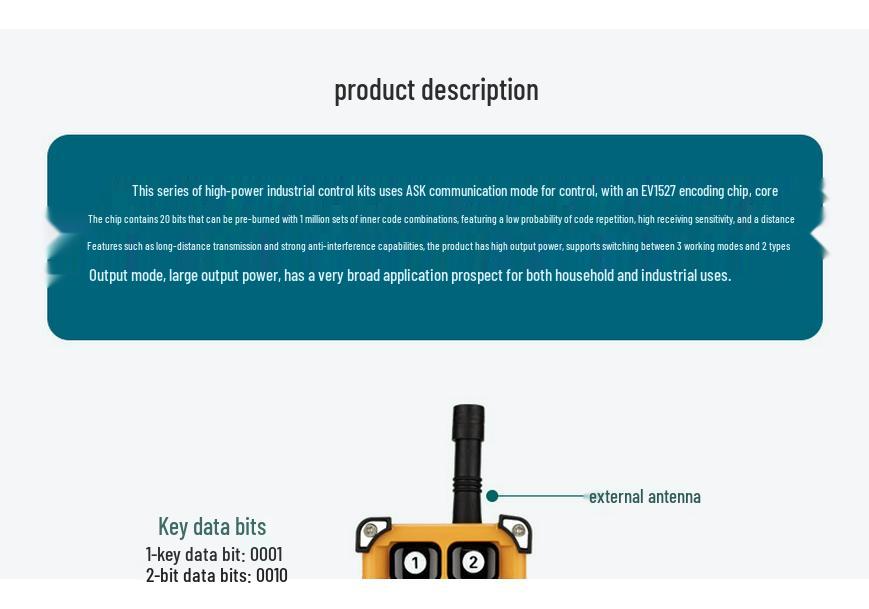 12-Channel AC220V Wireless Remote Control Switch for Industrial Equipment: Lamps, Water Pumps, Motors (with 12-Key Remote)
