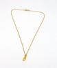 Bonbeau Tiny Leaf Pendant Point Necklace Gold Chain Necklace